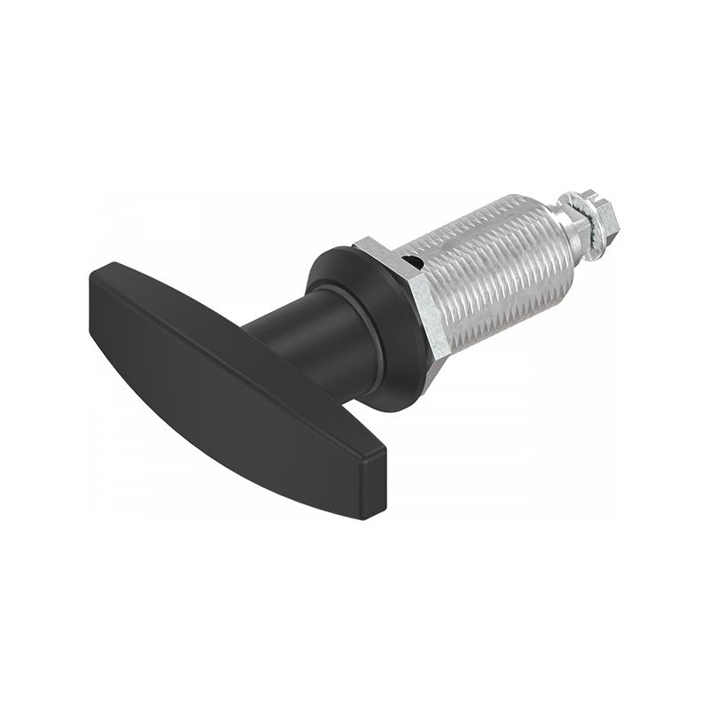 Compression latch, handle 90°, die-cast zinc, T-handle, stroke=6mm, not ...