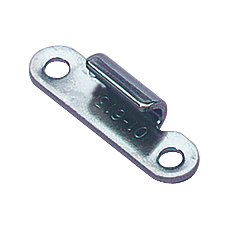 Catch plate, electro zinc plated steel, flat mounting, L=10,5mm, B=38,2mm, H=8mm