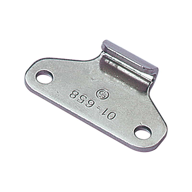 Catch plate, untreated stainless steel, flat mounting, L=23mm, B=40mm, H=7,1mm