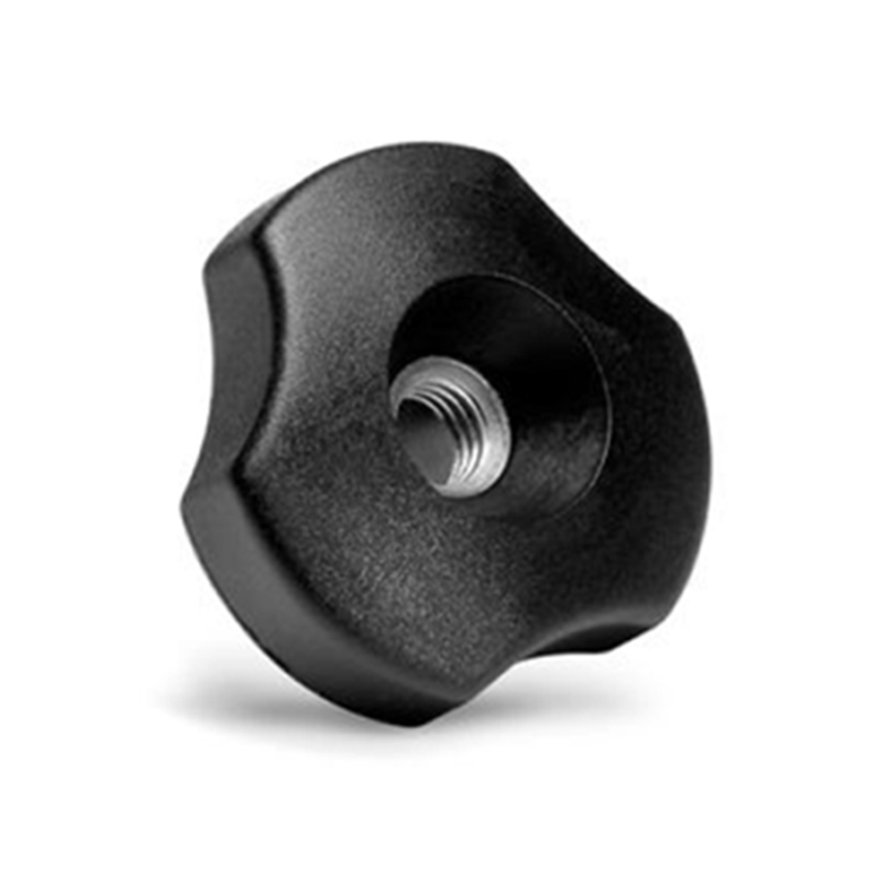 Star Knob, glass fiber reinforced polyamide, through thread M12, D=60 mm, H=38mm
