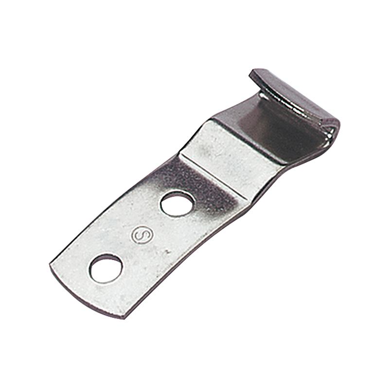 Catch plate, untreated stainless steel, flat mounting, L=50,8mm, B=15,9mm, H=8,3mm