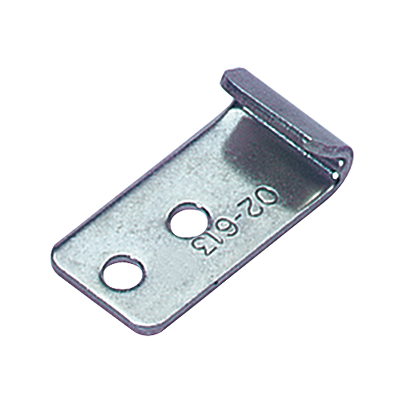 Catch plate, electro zinc plated steel, flat mounting, L=31mm, B=15,9mm, H=7,8mm