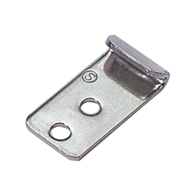 Catch plate, untreated stainless steel, flat mounting, L=31,8mm, B=15,9mm, H=6,8mm
