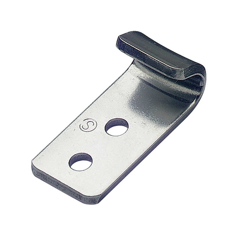 Catch plate, ubehandlet stainless steel, flat mounting, L=33mm, B=15,8mm, H=12,5mm