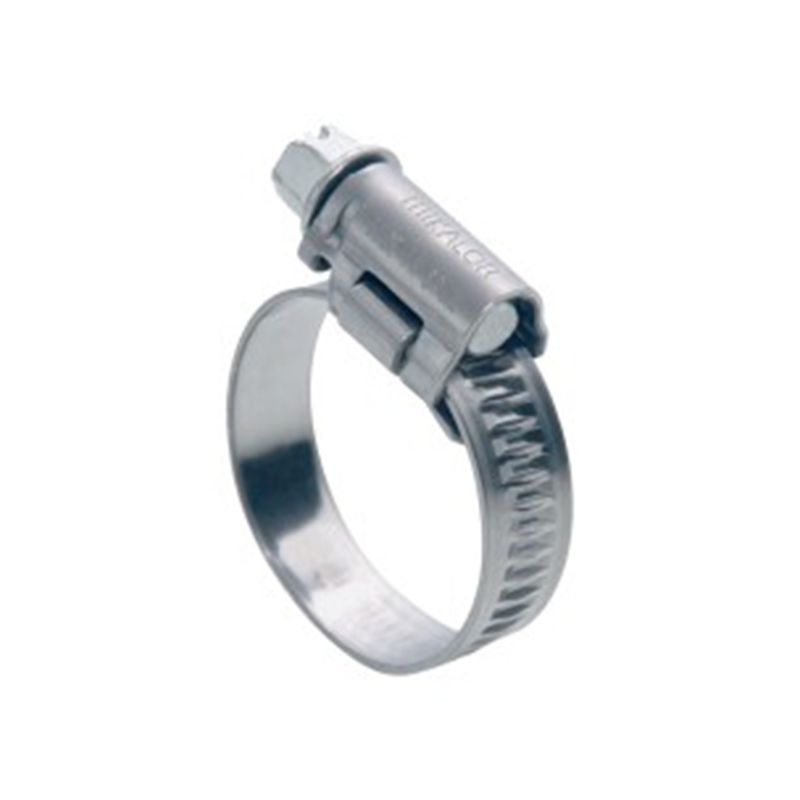 Complete hose clamp, electro zinc plated steel, Diameter range: 50-70mm, T= 0,75mm, torque= 4Nm, Load class= Medium