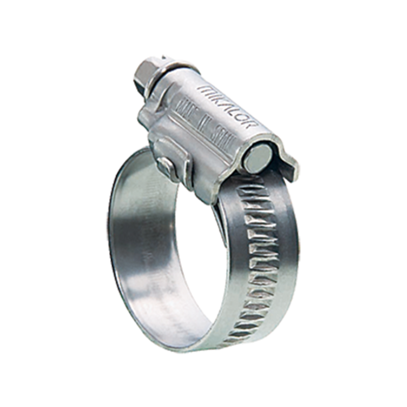 Complete hose clamp, stainless steel, Diameter range: 120-140mm, T= 0,8mm, torque= 6,8Nm, Load class= Medium