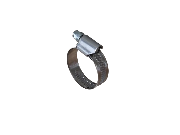Complete hose clamp, acid proof stainless steel, Diameter range: 22-32mm, T= 0,64mm, torque= 6Nm