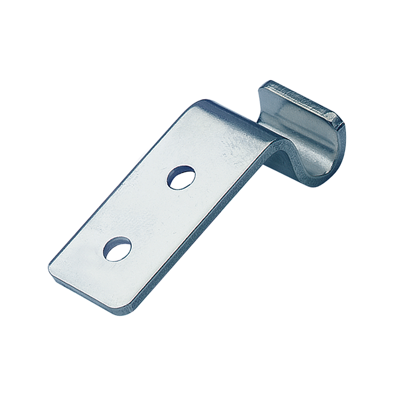 Catch plate, electro zinc plated steel, angle mounting, L=45mm, B=16mm, H=15mm
