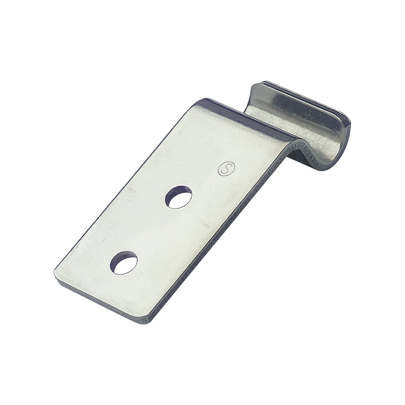 Catch plate, ubehandlet stainless steel, angle mounting, L=58,7mm, B=23,8mm, H=15,2mm