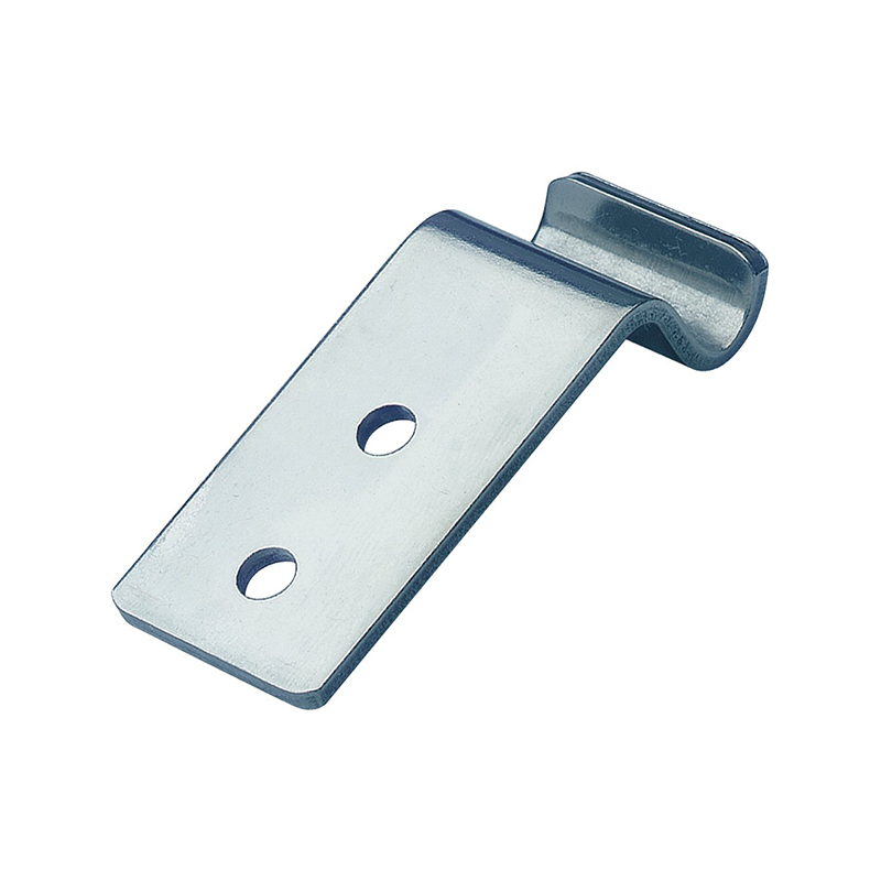 Catch plate, electro zinc plated steel, angle mounting, L=59,1mm, B=23,8mm, H=15,2mm