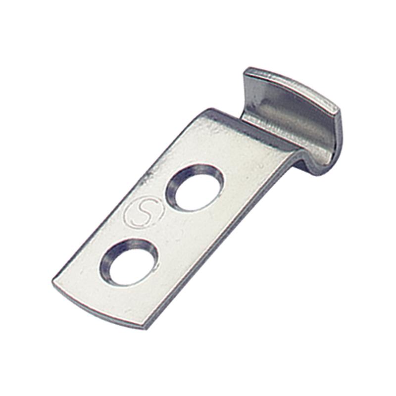 Catch plate, ubehandlet stainless steel, angle mounting, L=23,9mm, B=9,5mm, H=4,8mm