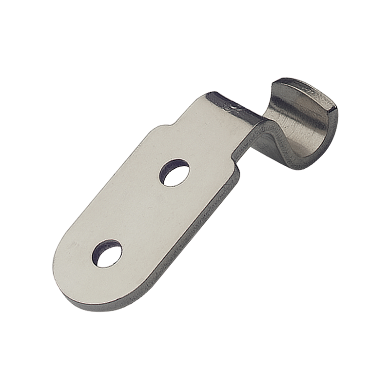 Catch plate, ubehandlet stainless steel, angle mounting, L=45,8mm, B=16mm, H=14,7mm