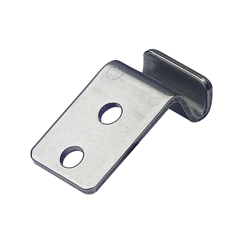 Catch plate, ubehandlet stainless steel, angle mounting, L=29,4mm, B=15,9mm, H=10,3mm