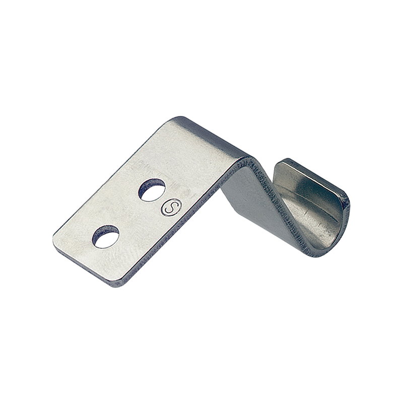 Catch plate, ubehandlet stainless steel, angle mounting, L=41,4mm, B=16mm, H=31,7mm