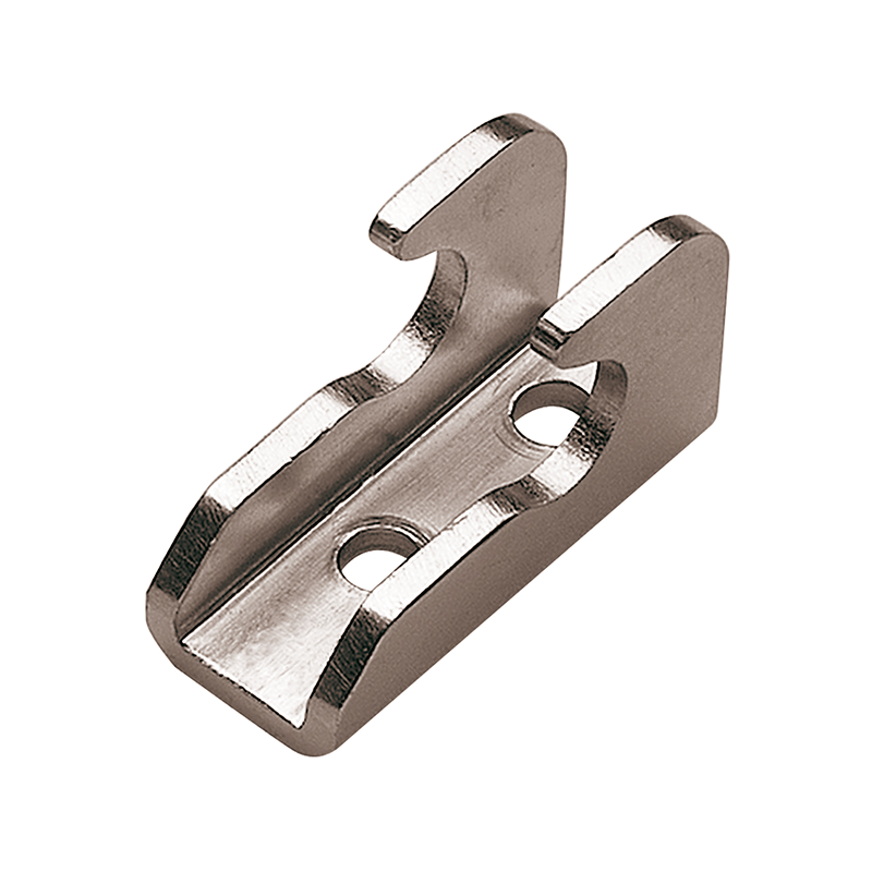 Catch plate, ubehandlet stainless steel, flat mounting, L=56,3mm, B=24,4mm, H=35mm