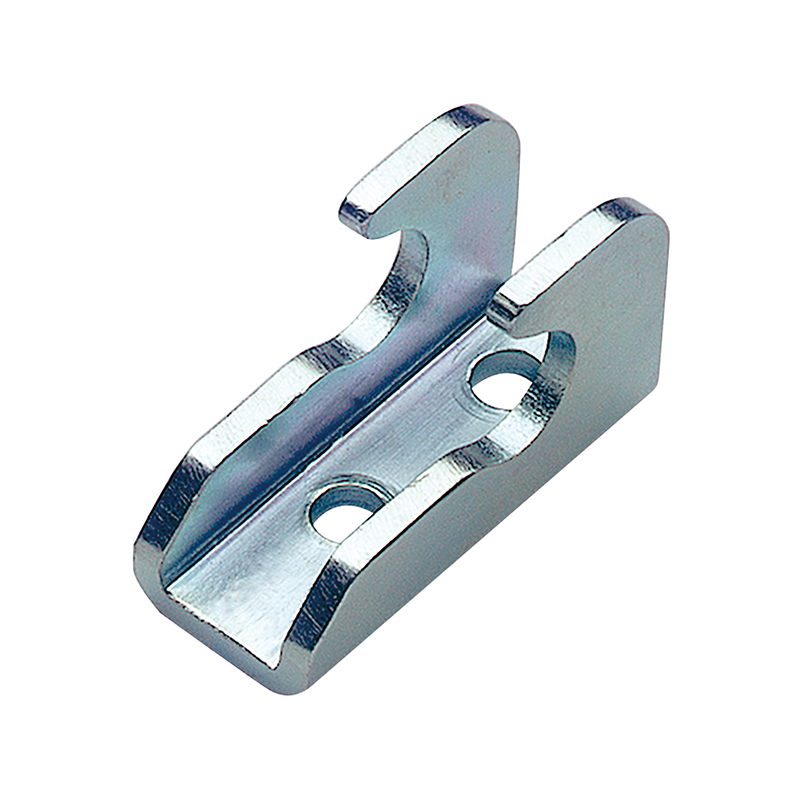 Catch plate, electro zinc plated steel, flat mounting, L=56,3mm, B=24,4mm, H=35mm