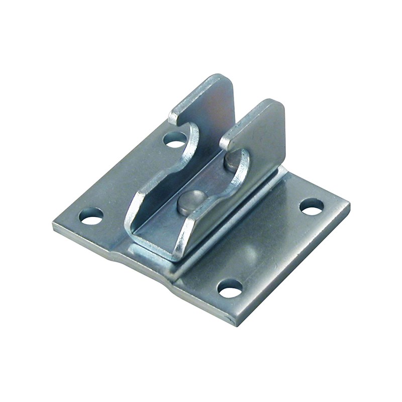 Catch plate, electro zinc plated steel, flat mounting, L=63,8mm, B=75mm, H=42mm