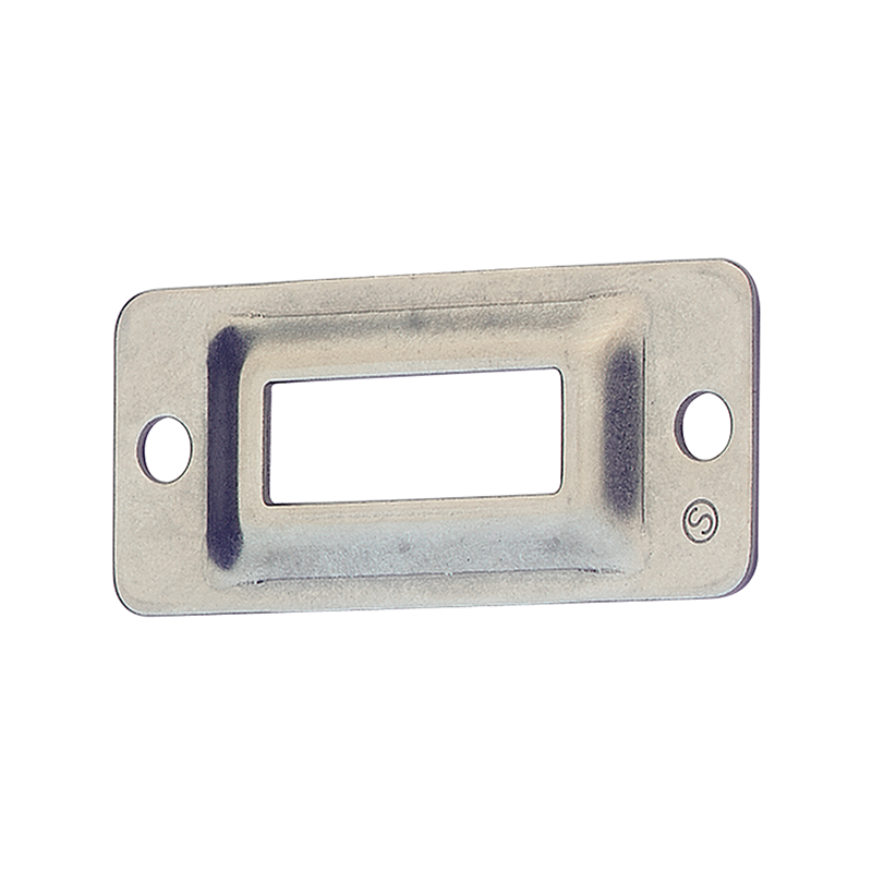 Catch plate, ubehandlet stainless steel, to use w/butterfly latch, L=25,4mm, B=61,9mm, H=3,6mm
