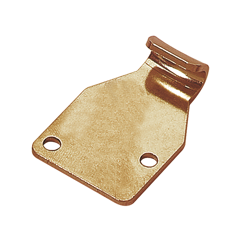 Catch plate, electro zinc plated and yellow chromated steel, flat mounting, L=45mm, B=30mm, H=11,2mm