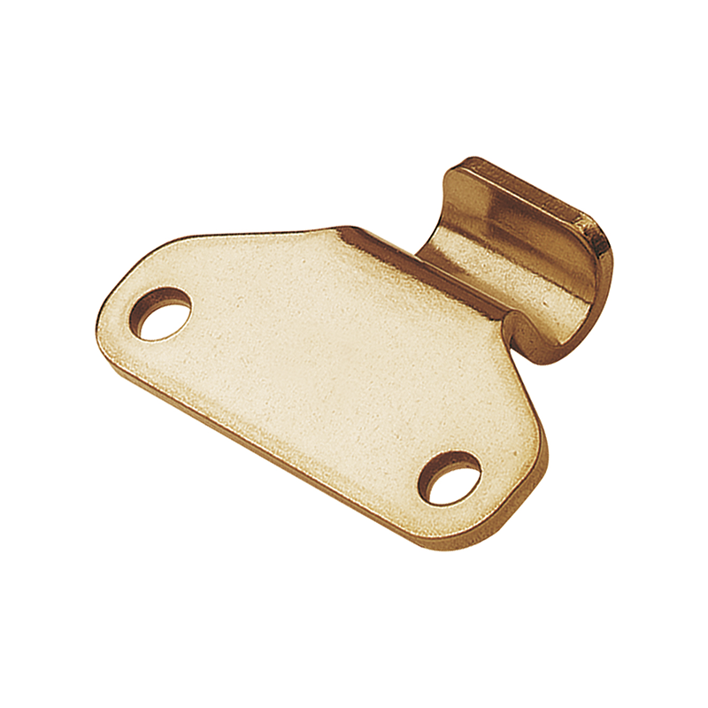 Catch plate, electro zinc plated and yellow chromated steel, angle mounting, L=29mm, B=40mm, H=9,9mm