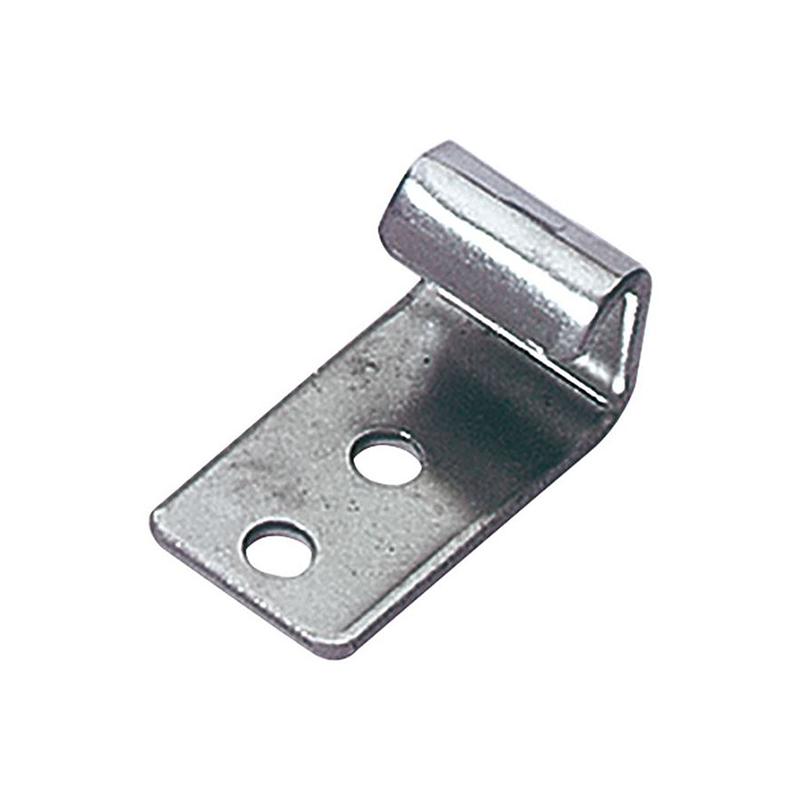 Catch plate, ubehandlet stainless steel, angle mounting, L=29,4mm, B=15,9mm, H=15,1mm