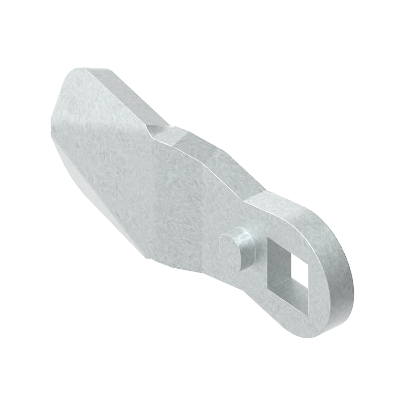 Cam, standard, steel, L=45, B=19, offset height=-2 mm