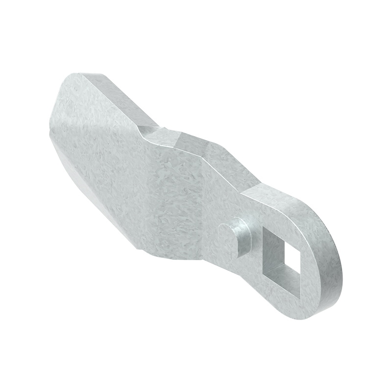 Cam, standard, steel, L=45, B=19, offset height=-4 mm