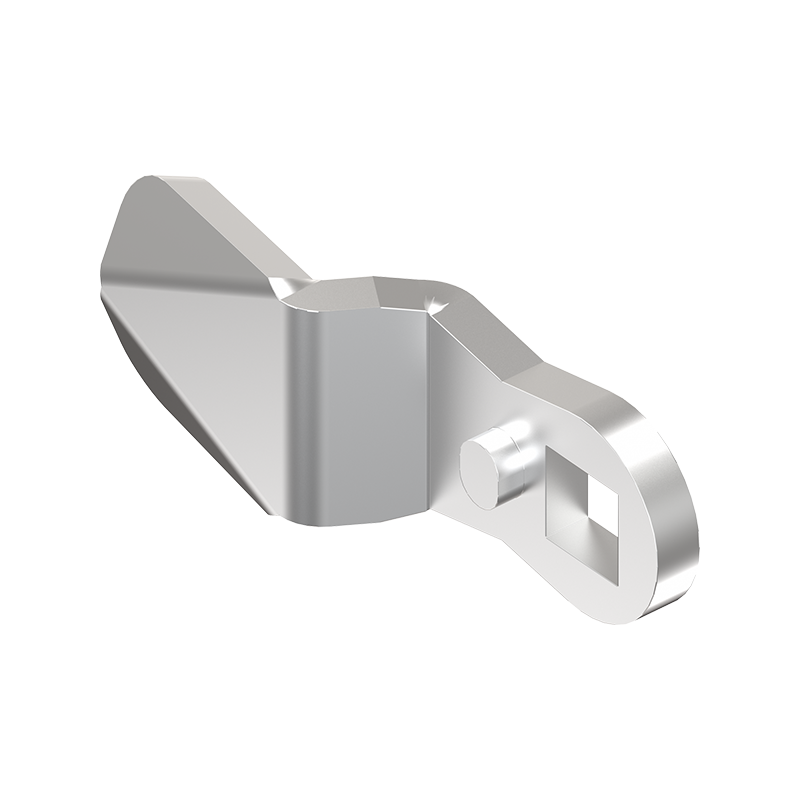 Cam, standard, stainless steel, L=45, B=19, offset height=-8 mm