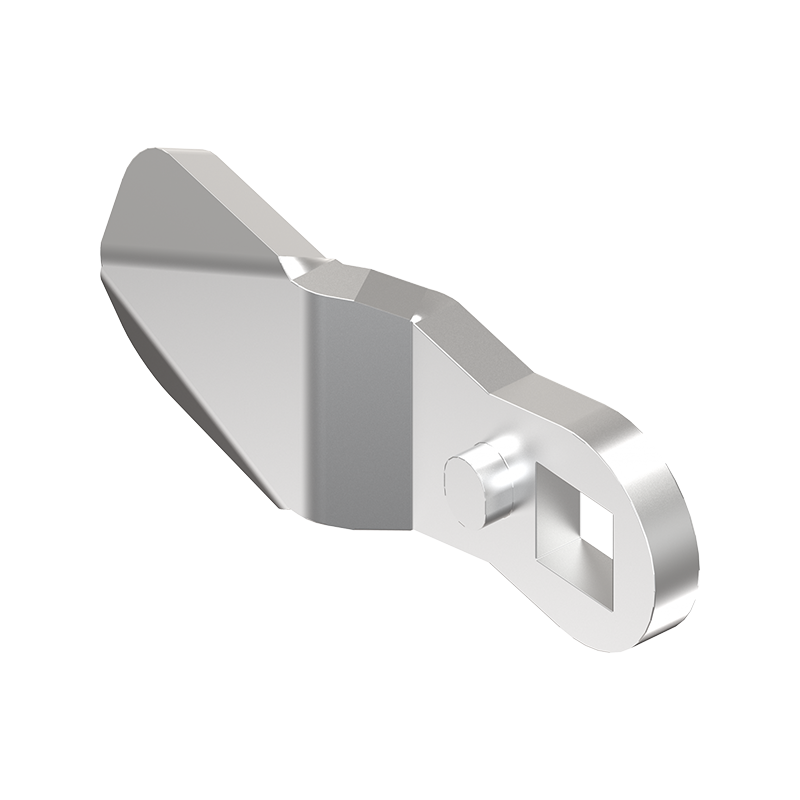 Cam, standard, stainless steel, L=45, B=19, offset height=-4 mm