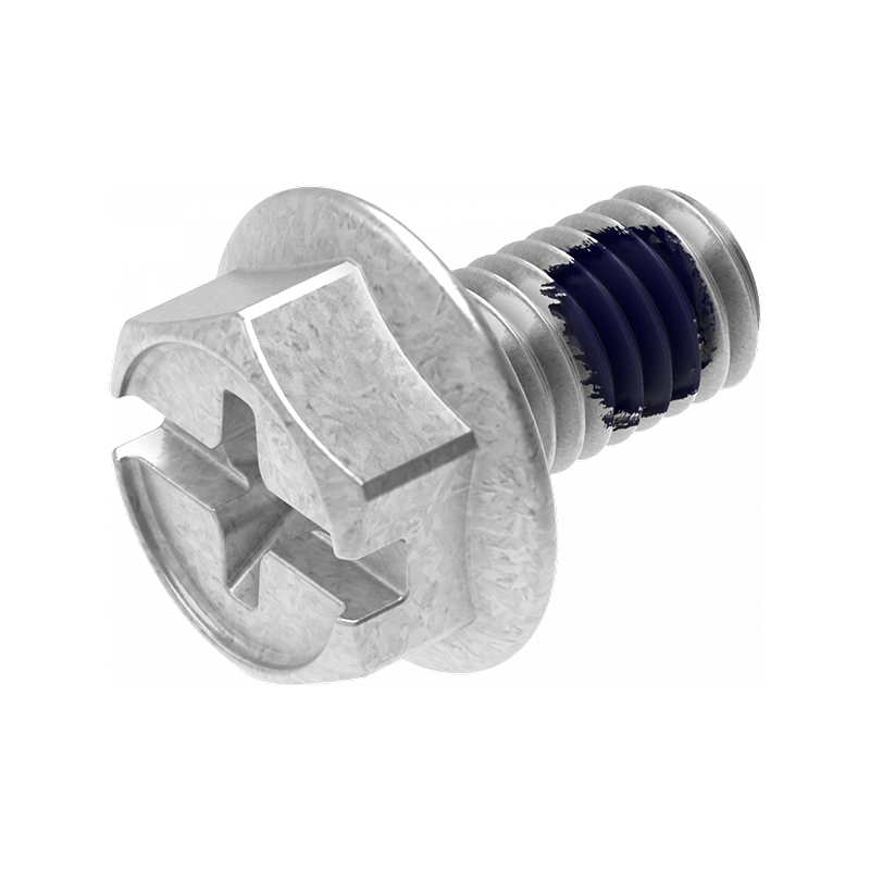 Screw with loctite, steel, M6x10