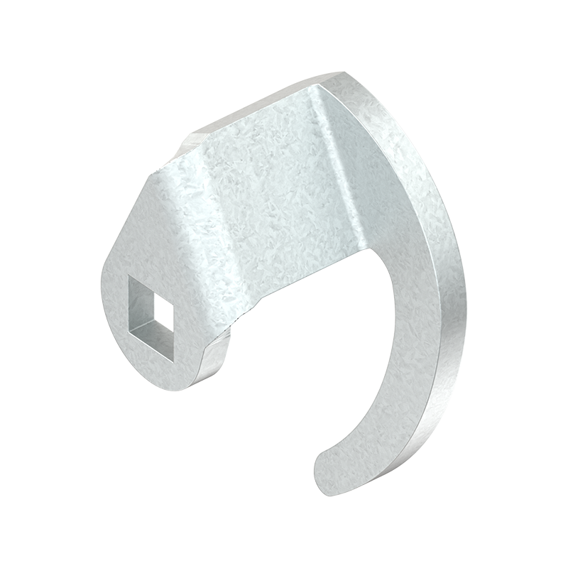 Cam, hook, steel, L=32, B=26, offset height=22 mm