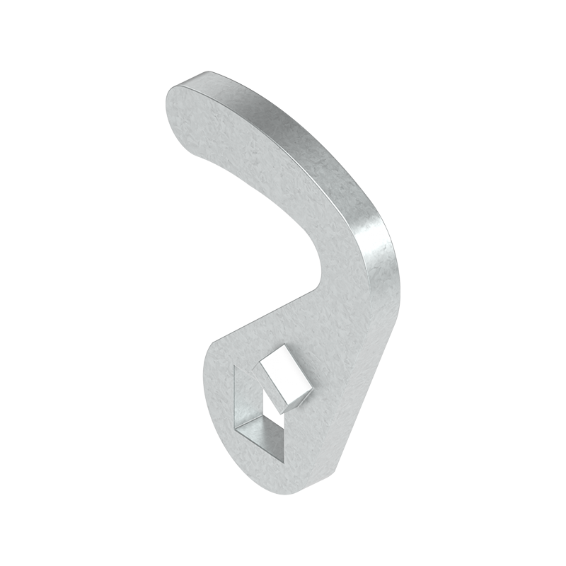 Cam, hook, steel, L=36, B=18, offset height=0 mm