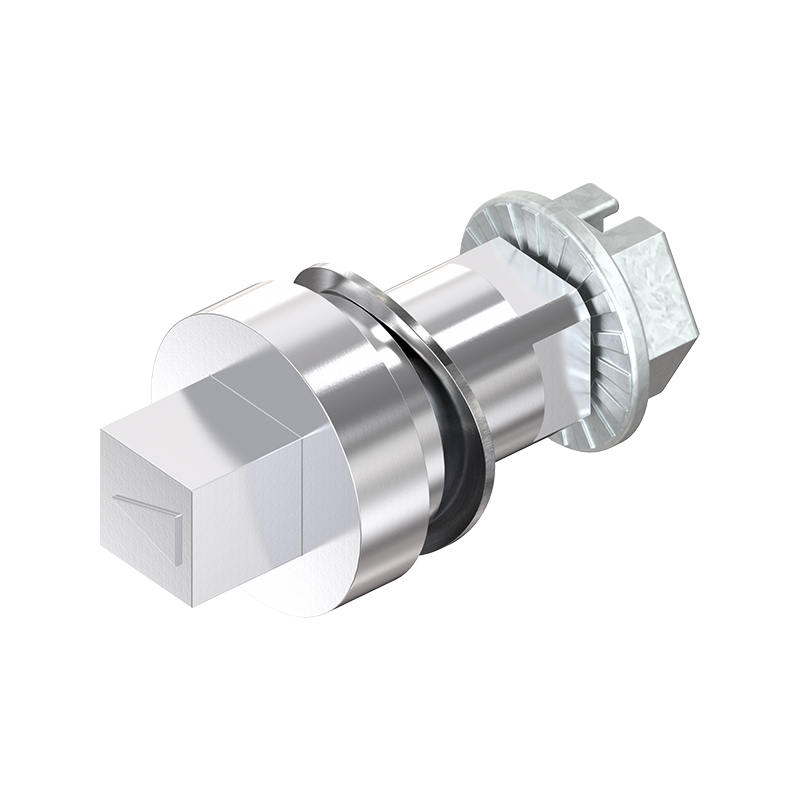 Insert, square 7, die-cast zinc, chrome plated