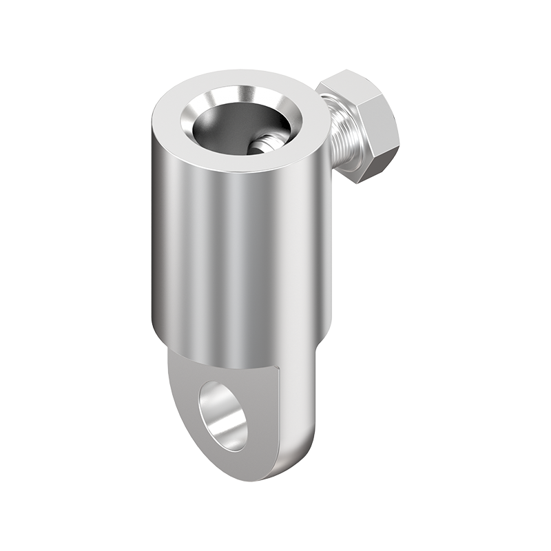 Adapter for round rod, stainless steel