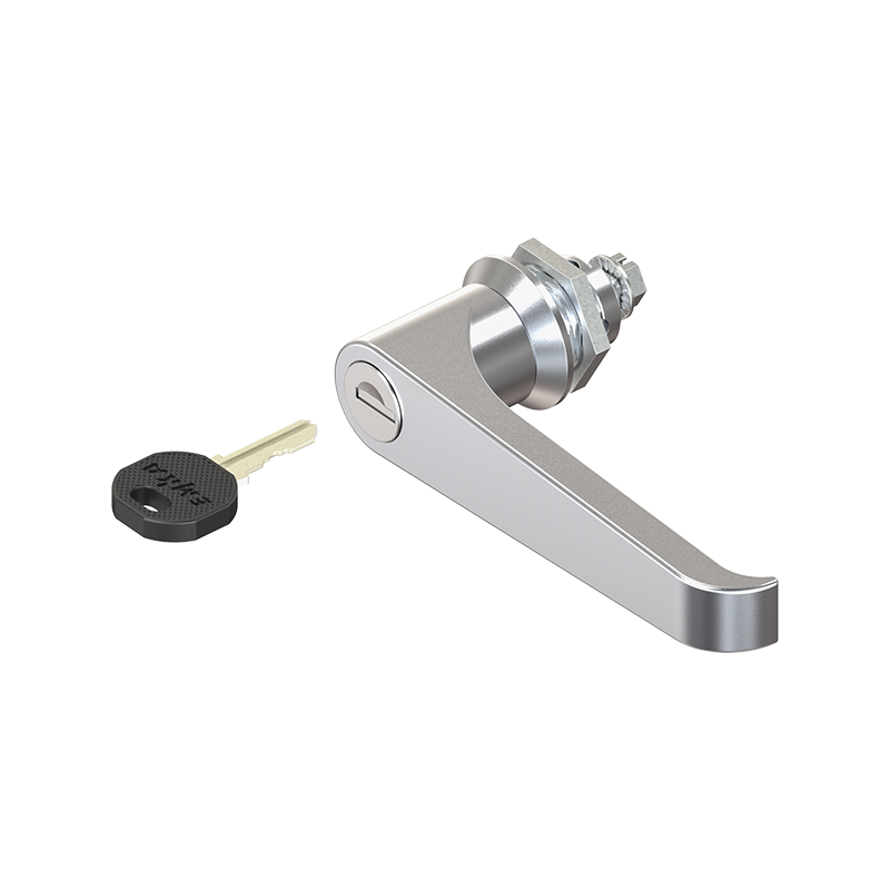 Housing with L-handle, keyed alike ek333, die-cast zinc, L=105mm, GH=18mm, plate thickness=1,5-8mm