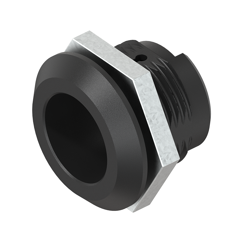 Housing, standard, glass fiber reinforced polyamide, D=28, GH=18, plate thickness=1,2-8 mm