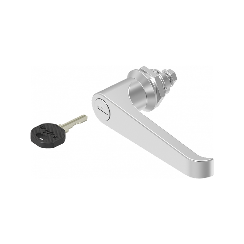 Housing with l-handle, keyed alike ek333, acid proof stainless steel, L=105mm, GH=18mm, plate thickness=1,5-8mm