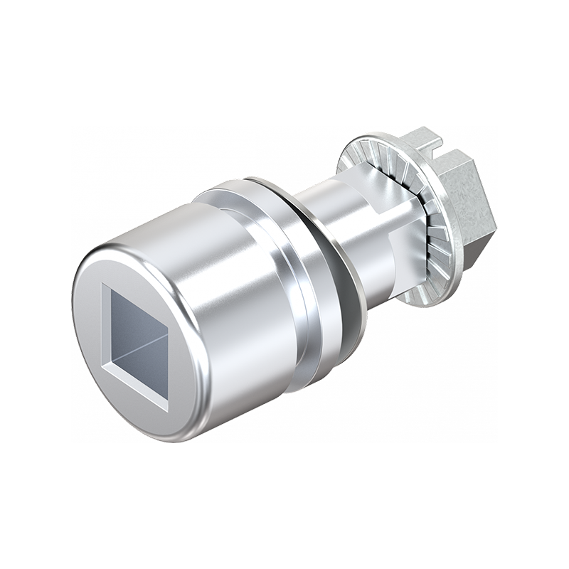 Insert, square female 6, die-cast zinc, chrome plated