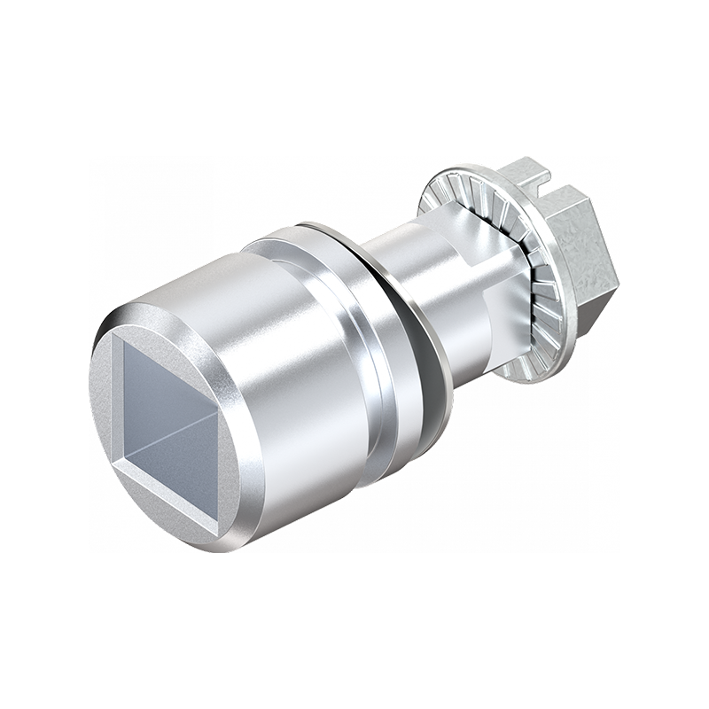 Insert, square female 8, die-cast zinc, chrome plated