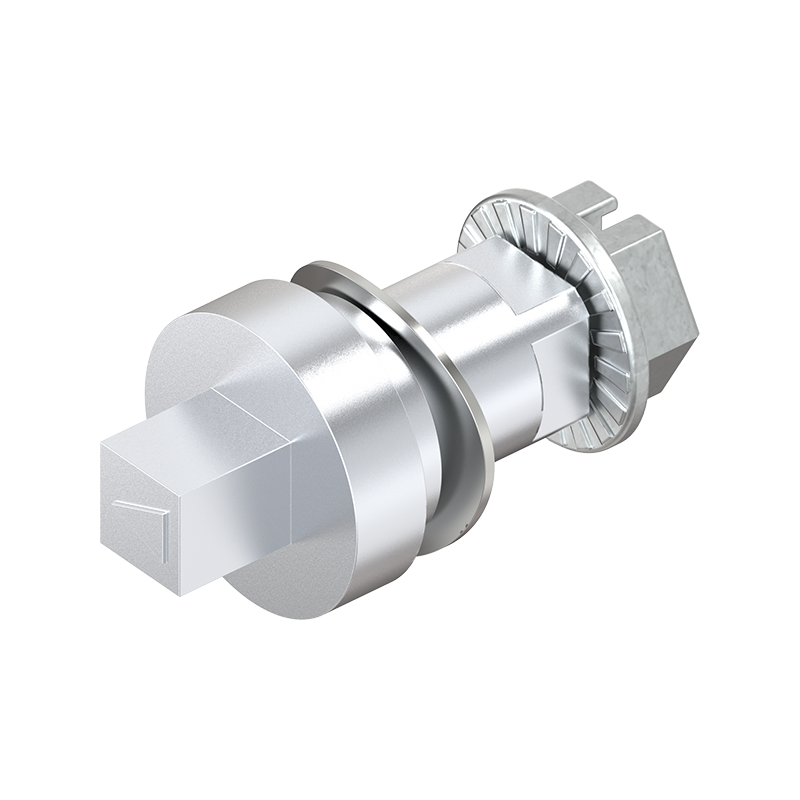 Insert, square 6, die-cast zinc, chrome plated