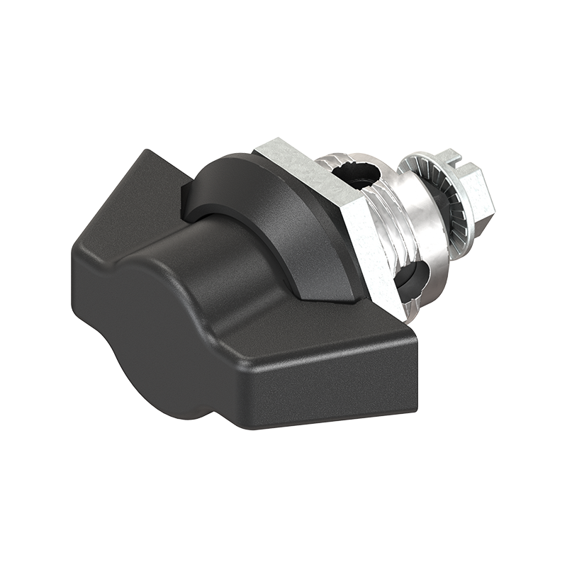 Housing with Wing handle, non locking, die-cast zinc, L=50mm, GH=18mm, plate thickness=1,5-8mm