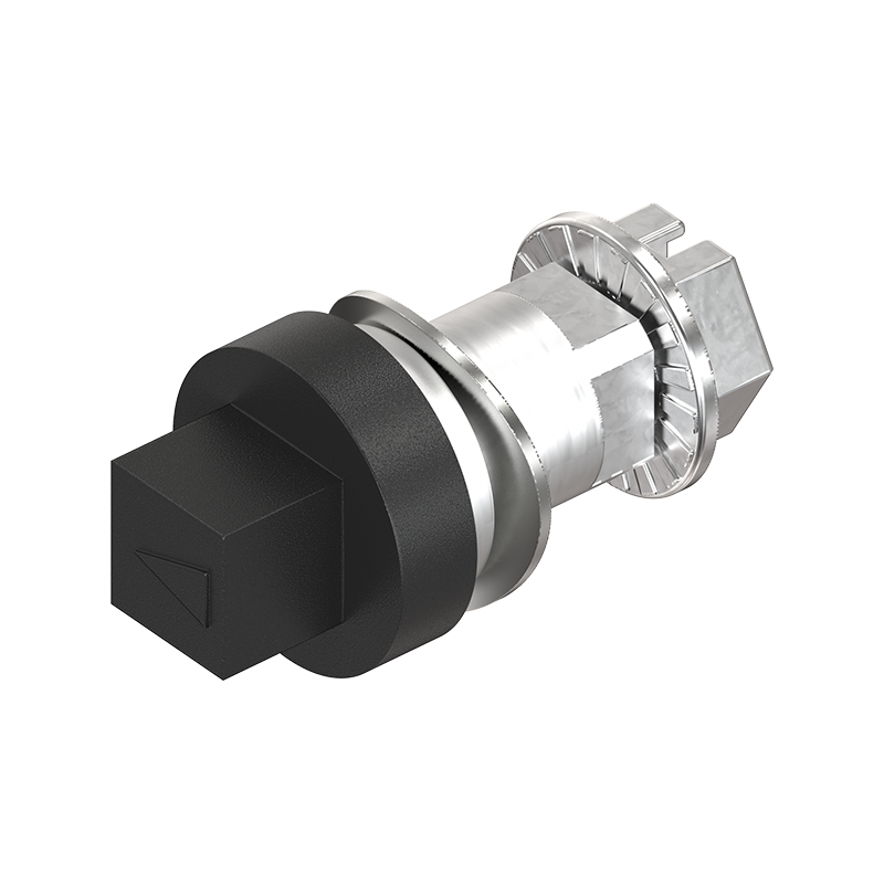 Insert, square 8, die-cast zinc, black powder coated