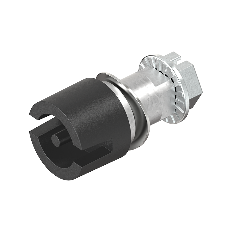 Insert, double bit 3, die-cast zinc, black powder coated