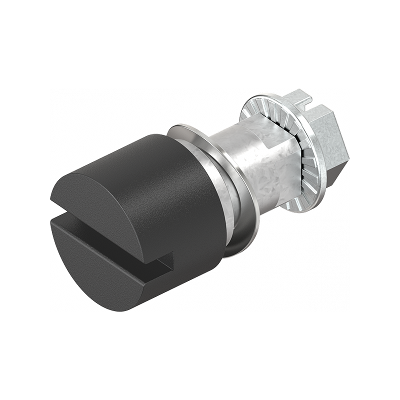 Insert, slot 2x4, die-cast zinc, black powder coated