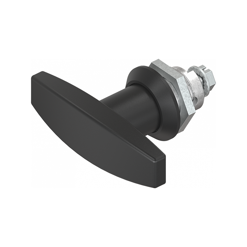 Housing with t-handle, non locking, die-cast zinc, L=78mm, GH=18mm, plate thickness=1,5-8mm