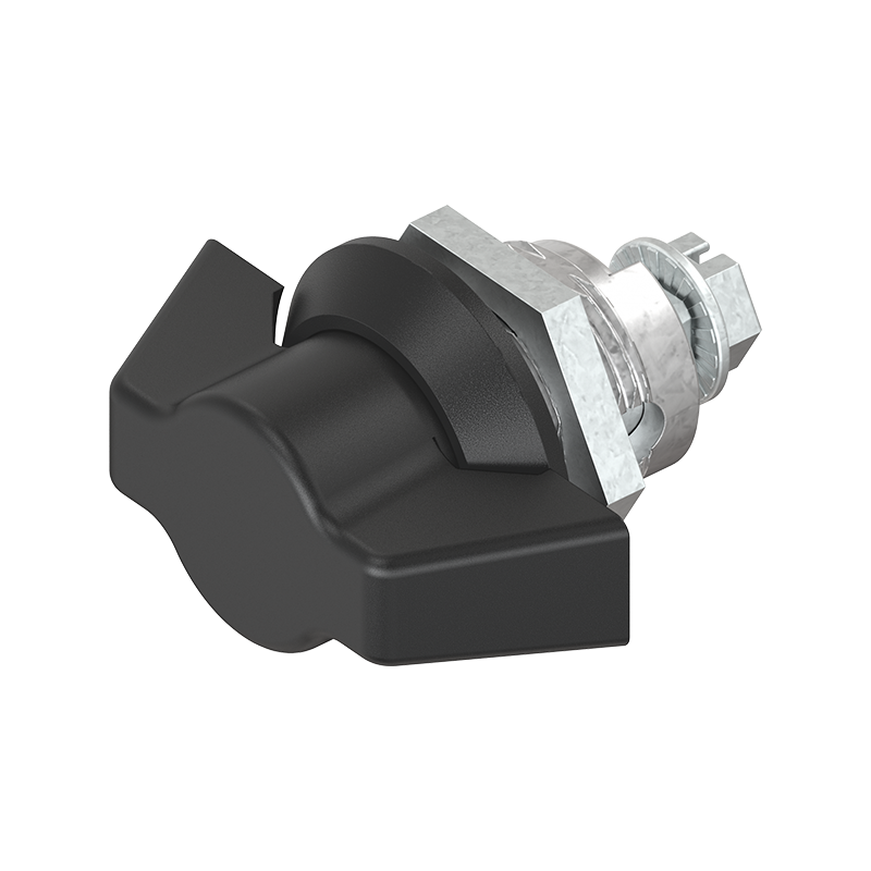 Housing with Wing handle, non locking, die-cast zinc, L=50mm, GH=18mm, plate thickness=1,5-8mm