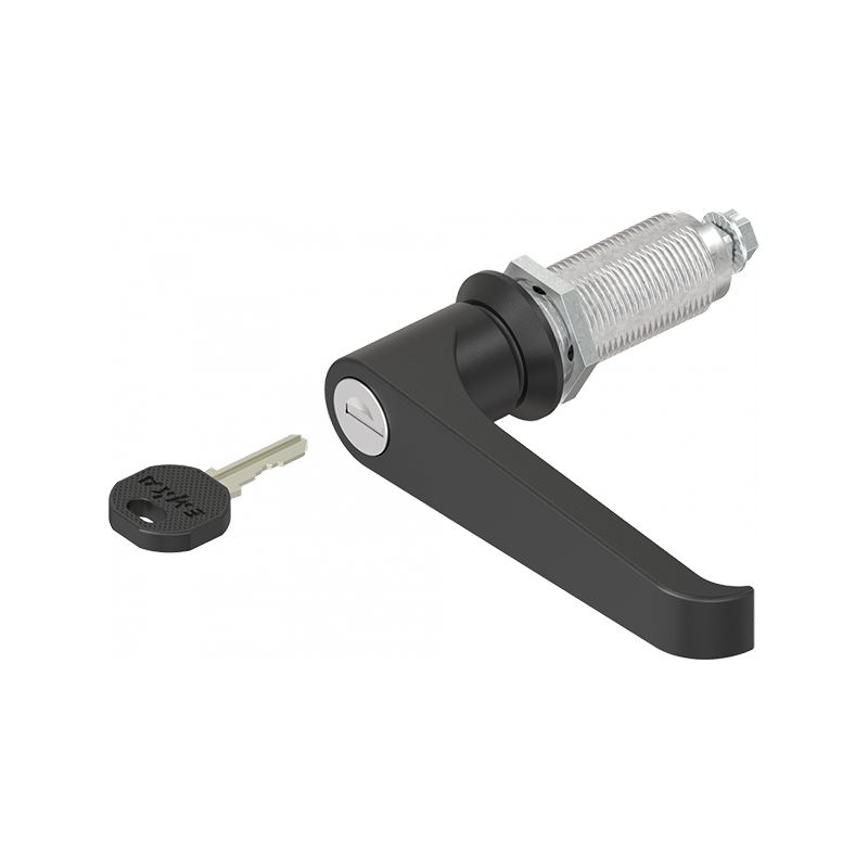 Housing with l-handle, keyed alike ek333, die-cast zinc, L=105mm, GH=50mm, plate thickness=1,5-40mm