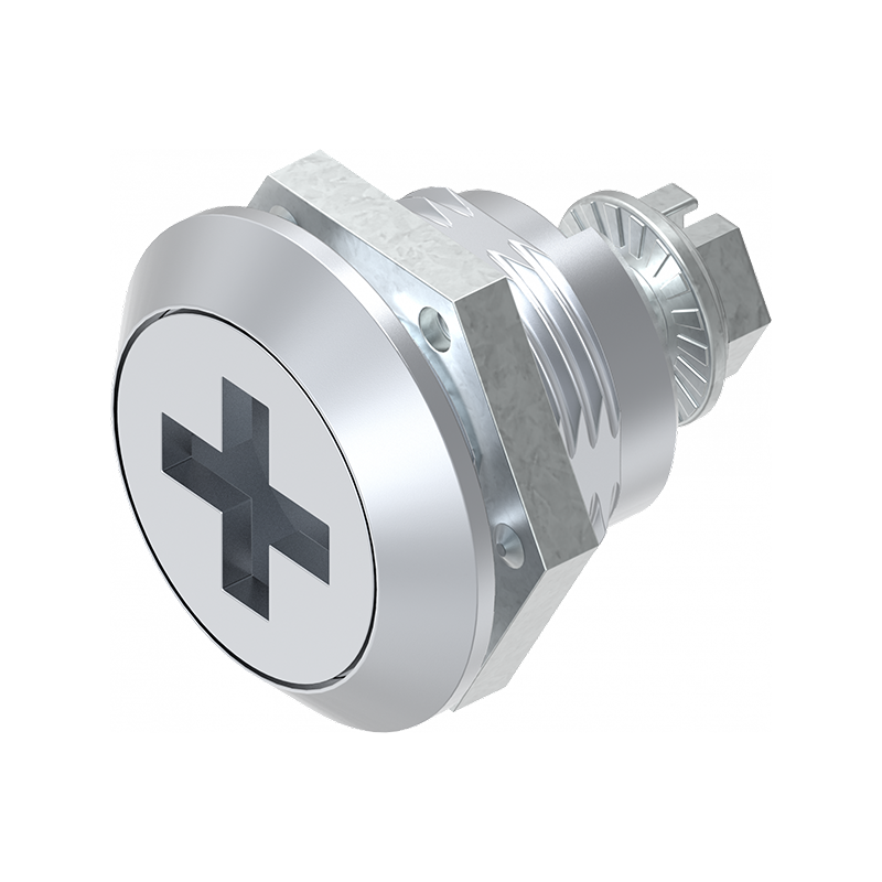 Housing with insert, fiat, non locking, die-cast zinc, L=mm, GH=18mm, plate thickness=1,2-8mm