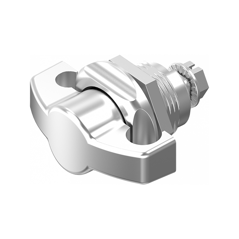 Housing with wing handle, padlock, acid proof stainless steel, L=50mm, GH=18mm, plate thickness=1,2-8mm