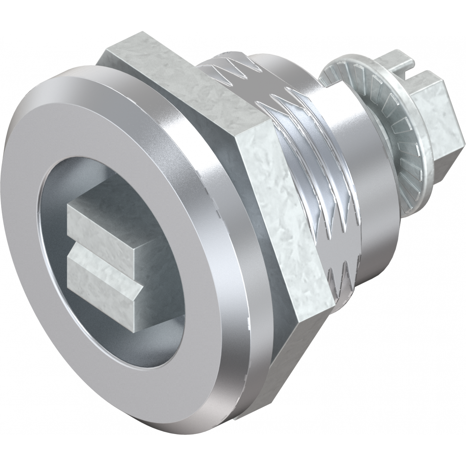 Housing with insert, railway, non locking, die-cast zinc, L=mm, GH=18mm, plate thickness=1,2-8mm